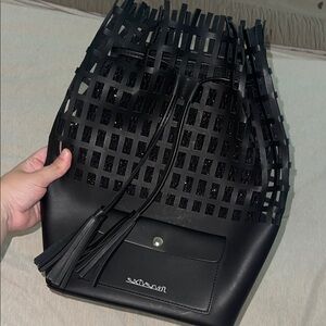 Sixtyseven Black Cutout Backpack